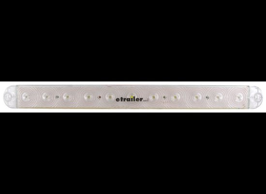 THINLINE LED UTILITY BAR , REVERSE , WHITE, 11 DIODES - CLEAR LENS 15"X1-3/8"