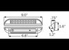 OPTI-BRITE LED STRIP LIGHT, WHITE - BLACK WEDGE BASE, 9"X1-5/8"X3/4"