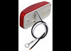 LED TRAILER CLEARANCE OR SIDE MARKER LIGHT W/REFLEX REFLECTOR - 6 DIODE , RED LENS , WHITE BASE