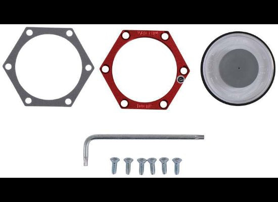 VALCRUM UNIVERSAL OIL HUB CAP REDRESS KIT - LENS, GASKETS, LENS RETAINER, VENT PLUG AND SCREWS