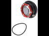 VALCRUM THREADED ALUMINUM OIL BATH OR GREASE CAP FOR 6K TO 8K AXLES - BLACK