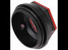 VALCRUM THREADED ALUMINUM OIL BATH OR GREASE CAP FOR 6K TO 8K AXLES - BLACK