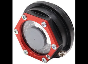 VALCRUM THREADED ALUMINUM OIL BATH OR GREASE CAP FOR 6K TO 8K AXLES - BLACK