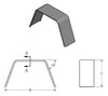 JEEP STYLE ALUMINUM SINGLE AXLE FENDER, SMOOTH - 10"X32"X19"