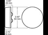 2.5" 2-1/2" PETERSON ROUND CLEARANCE / SIDE MARKER TRAILER LIGHT - RED LENS