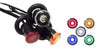 TECNIQ MINI CLEARANCE MARKER LIGHT 3/4" ROUND CLEAR LENS, WHITE LED W/ PIGTAIL & GROMMET 9" BULLET