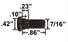 BRAKE MOUNTING BOLT, STUD 7/16-20"X0.89"L , FOR 2K - 3.5K ASSEMBLIES, PRESS IN