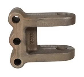 ADJUSTABLE 2-TANG CLEVIS COUPLER / HITCH FOR CHANNEL MOUNT , 1" PIN HOLE, 20K CAPACITY, CAST