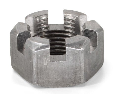 SUSPENSION HARDWARE HEX CASTLE NUT 3/4"-16, 6 SLOT, FOR SUSPENSION OR SPINDLE 10K GENERAL DUTY