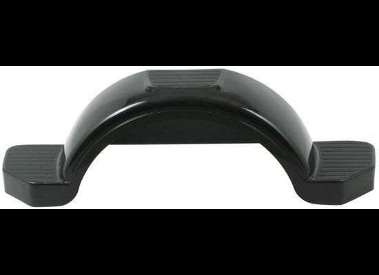 FULTON SINGLE AXLE BOAT TRAILER FENDER, BLACK PLASTIC, WITH STEPS - 13" WHEELS