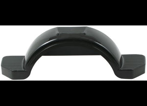 FULTON SINGLE AXLE BOAT TRAILER FENDER, BLACK PLASTIC, WITH STEPS - 15" WHEEL