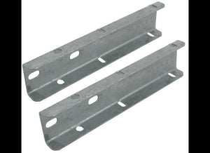 GALVANIZED STEEL BOLT ON FENDER BRACKETS FOR PLASTIC SINGLE AXLE FENDERS - QTY 2 - FULTON FENDER