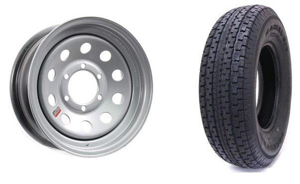 225/75R15 SPARE TIRE - SILVER MOD 5 LUG 5X4.5 5 ON 4.5 , LRE