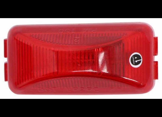 2-1/2" X 1-1/4" RED MARKER LIGHT, INCANDESCENT RED LENS