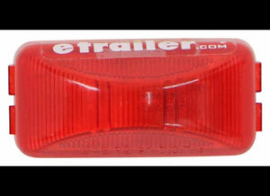 2-1/2" X 1-3/16" MARKER LIGHT OR CLEARANCE , RED LENS, INCANDESCENT