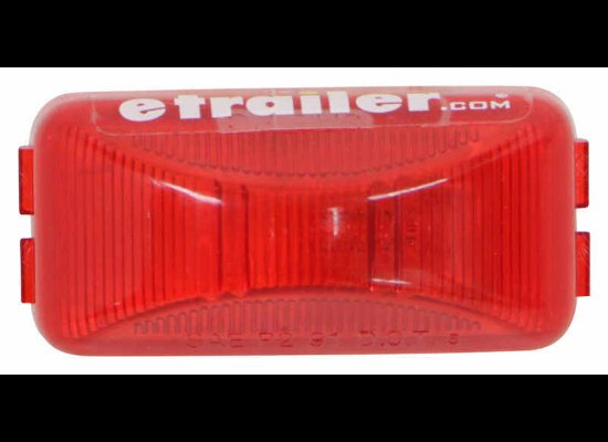 2-1/2" X 1-3/16" MARKER LIGHT OR CLEARANCE , RED LENS, INCANDESCENT