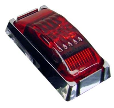 2" X 1" MARKER LIGHT OR CLEARANCE , RED LENS, LED 2 DIODE