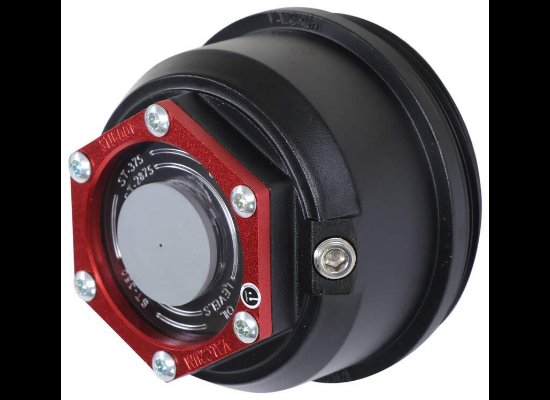 VALCRUM THREADED ALUMINUM OIL BATH OR GREASE CAP FOR 9K TO 16K AXLES - BLACK