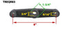 STRAIGHT EQUALIZER 8" , 3/4" HOLES FOR 1-3/4" WIDE DOUBLE EYE