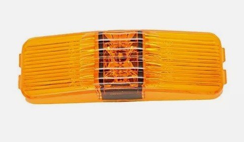 4" X 1.25"X1.15" RECTANGLE AMBER MARKER LIGHT, 2 PIN, 1 DIODE LED