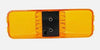 4" X 1.25"X1.15" RECTANGLE AMBER MARKER LIGHT, 2 PIN, 1 DIODE LED