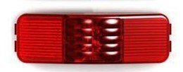 4" X 1.25"X1.15" RECTANGLE RED MARKER LIGHT, 2 PIN, 1 DIODE LED