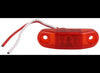 2-5/8" X 3/4" OVAL RED MARKER CLEARANCE LIGHT, 2 WIRE, 2 DIODE LED