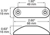 2-5/8" X 3/4" OVAL RED MARKER CLEARANCE LIGHT, 2 WIRE, 2 DIODE LED