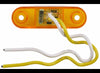 2-5/8" X 3/4" OVAL AMBER MARKER CLEARANCE LIGHT, 2 WIRE, 2 DIODE LED