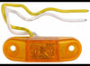 2-5/8" X 3/4" OVAL AMBER MARKER CLEARANCE LIGHT, 2 WIRE, 2 DIODE LED