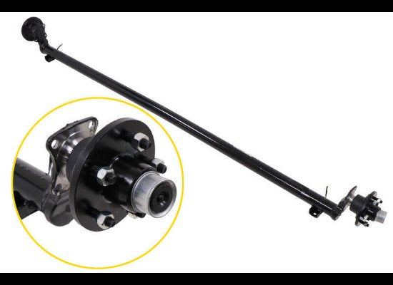 D35 DEXTER 3.5K AXLE, 3K CAP, IDLER HUBS, 5X4.5 HF 85.13" , SC 70.38" , 4" DROP, EZ-LUBE