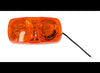 BULLSEYE AMBER LENS CLEARANCE OR SIDE MARKER LIGHT, RECTANGLE 4" X 2" , INCANDESCENT, 2 BULB