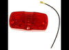 BULLSEYE RED LENS CLEARANCE OR SIDE MARKER LIGHT, RECTANGLE 4" X 2" , INCANDESCENT, 2 BULB