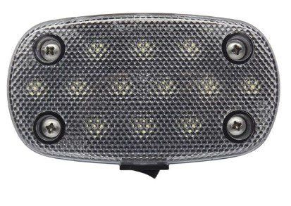 LED UTILITY LIGHT, 4-9/16" X 2-3/4" , CLEAR LENS, WHITE LIGHT , 12 DIODE W/ SWITCH