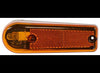 AMBER TEARDROP MARKER LIGHT W/REFLECTOR, 5-3/8"X1-13/16" , INCANDESCENT 1 BULB