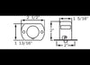 LED TRAILER LICENSE PLATE LIGHT - 1 DIODE, CHROME PLATED, CLEAR LENS
