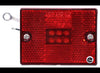 2-7/8"X2-1/8" SQUARE LED CLEARANCE OR SIDE MARKER LIGHT, RED, 6 DIODE
