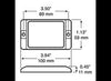3-15/16" X 2-5/16" LED CLEARANCE AND SIDE MARKER LIGHT - SUBERSIBLE - 1 DIODE, RED LENS