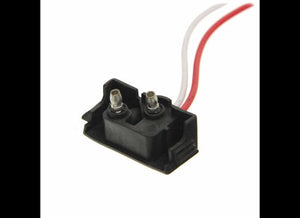 2-WIRE RIGHT ANGLE 90* PLUG, PIG TAIL FOR TRAILER LIGHT, PL-3, 10" LEAD, 2-PLUG