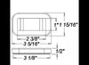 BLACK PVC GROMMET, FOR 2.5" MINI THINLINE FLUSH MOUNT LIGHT, 3-5/16"X1-15/16"