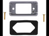 MOUNTING BRACKET FOR 2-1/2" TRAILER LIGHTS, GRAY, OPEN BACK, SURFACE MOUNT, WITH GASKET