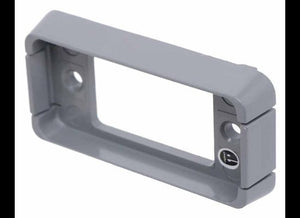 MOUNTING BRACKET FOR 2-1/2" TRAILER LIGHTS, GRAY, OPEN BACK, SURFACE MOUNT, WITH GASKET