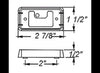 MOUNTING BRACKET FOR 2-1/2" TRAILER LIGHTS, BLACK, SELF GROUNDING, SURFACE MOUNT, WITH GASKET