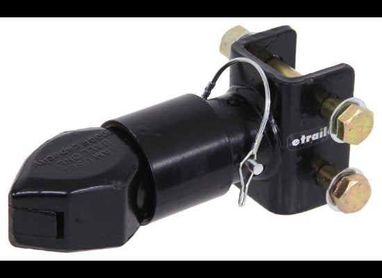 7K RAM ADJUSTABLE CHANNEL MOUNT COUPLER, 2" BALL, SLEEVE LOCK, BLACK