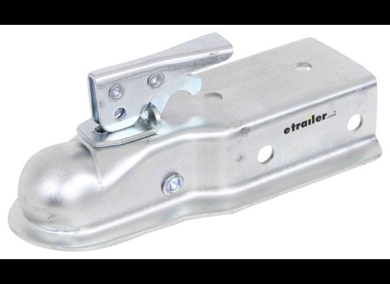 RAM 2" BALL TRAILER COUPLER, TRIGGER LATCH, 3.5K ZINC COATED, 3" SQUARE TONGUE