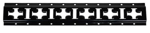 X-TRACK, HORIZONTAL AND VERTICAL CROSS E-TRACK, MATTE BLACK STEEL, 5' SECTION X TRACK