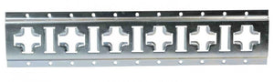 X-TRACK, HORIZONTAL AND VERTICAL CROSS E-TRACK, GALVANIZED SILVER , 5' SECTION X TRACK