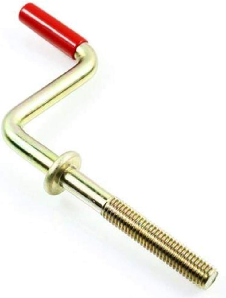 TIE DOWN BOLT / CRANK FOR SNOWMOBILE TRAILER TIE DOWN BAR, STAINLESS STEEL, 3-1/2"