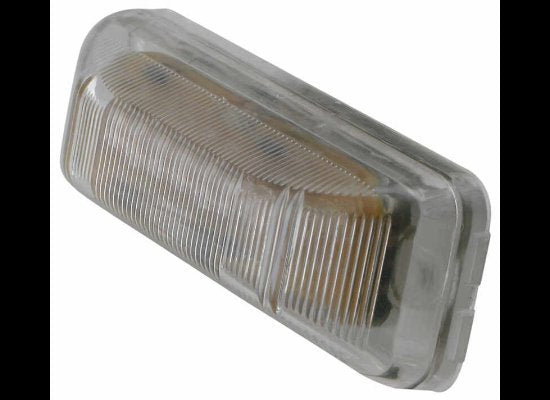LED CLEARANCE FENDER MARKER LIGHT, CLEAR LENS, AMBER LED, 3-15/16" X 1-1/4" RECTANGLE, 3 DIODE