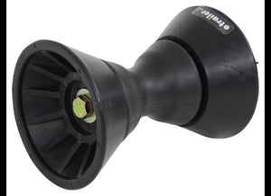 BOW ROLLER ASSEMBLY W/BELLS FOR 4" WIDE BRACKET - 1/2" SHAFT, BLACK